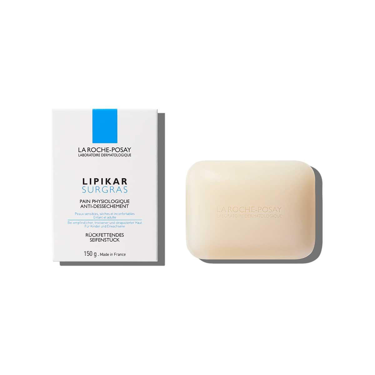 La Roche-Posay. Lipikar. Surgras. Barra limpiadora piel seca. 150g