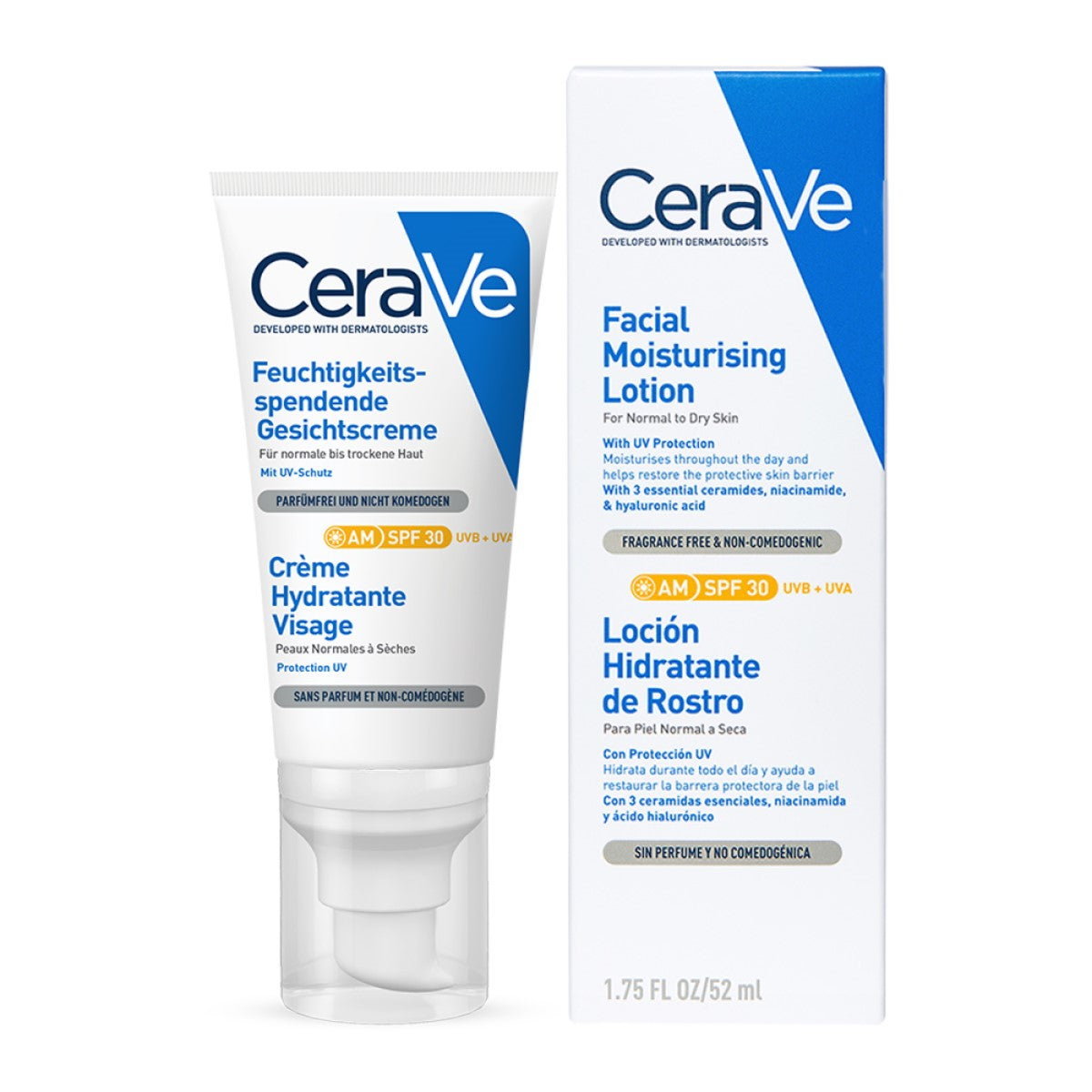 Cerave. Loción hidratante de rostro. FPS30. Día. 52ML