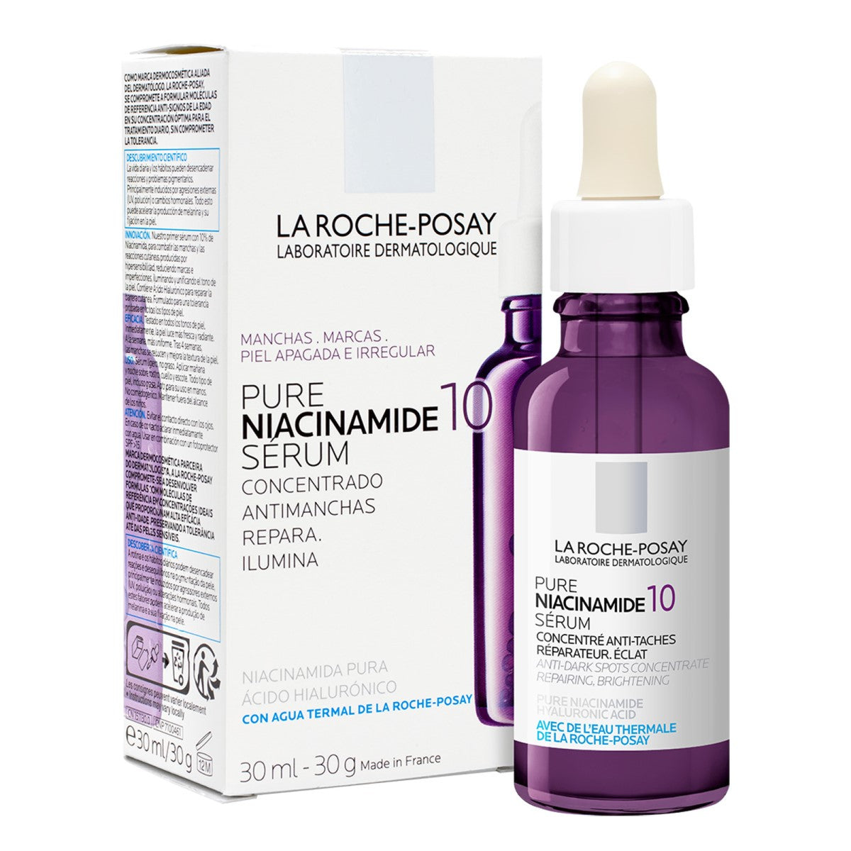 La Roche-Posay. Pure Niacinamide 10 Serum. Suero anti manchas. 30ml