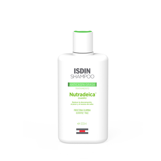 Isdin. Nutradeica. Shampoo anticaspa. Caspa grasa. 200ml