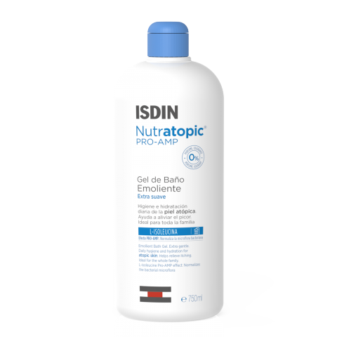 Isdin. Nutratopic. PRO-AMP. Gel de baño emoliente. 750ml