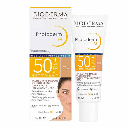 Bioderma. Photoderm M. Tono dorado. Fotoprotección contra el melasma. FPS50+. 40ml