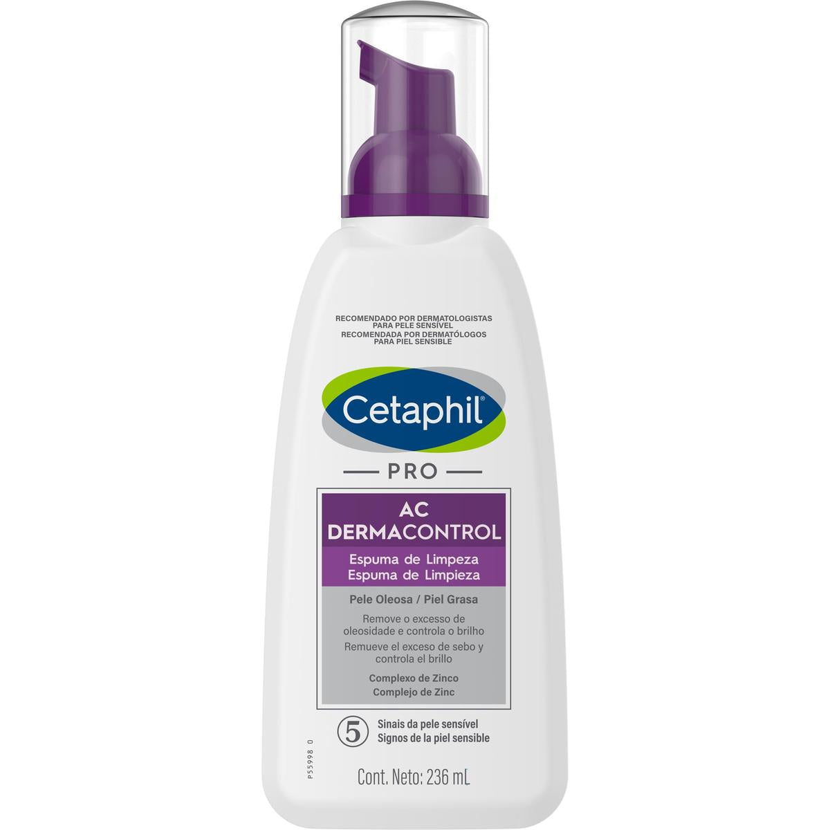 Cetaphil. Pro ac dermacontrol espuma de limpieza. 236ml