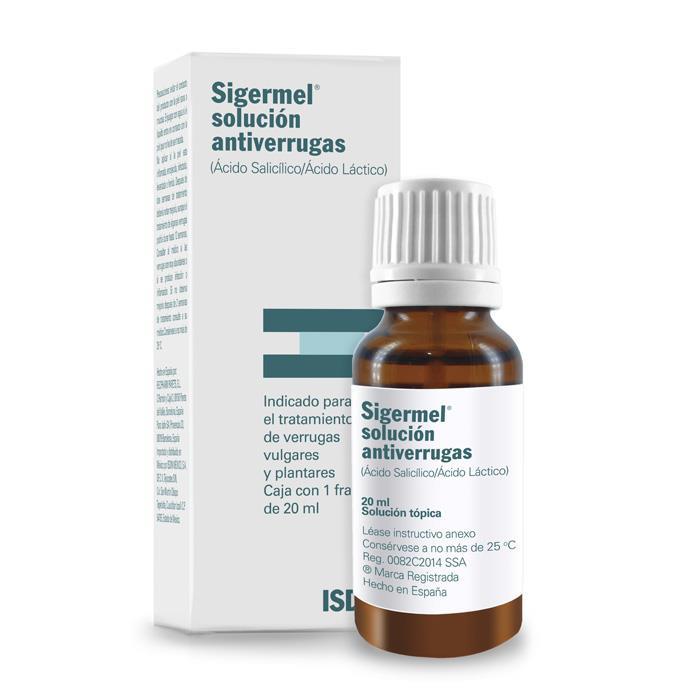 Isdin. Sigermel. Solución anti-verrugas. Tópico. 20ml