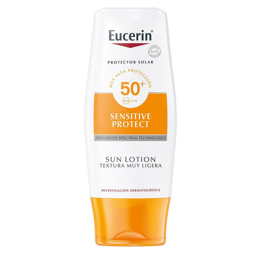 Eucerin. Sun Body. Sensitive Protect. Loción Textura muy Ligera. FPS50+. 150ml