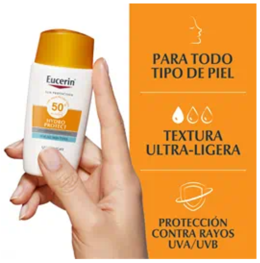 Eucerin. Sun facial. Hydro fluid. FPS50+. 50ml