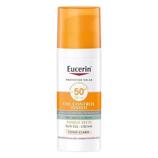 Eucerin. Sun facial. Oil control. Tono claro. FPS50+. 50ml