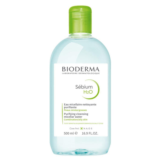 Bioderma. Sebium. H2O. Agua micelar desmaquillante para piel grasa. 500ml