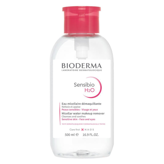 Bioderma. Sensibio. H2O. Agua micelar para piel sensible. Bomba inversa. 500ml