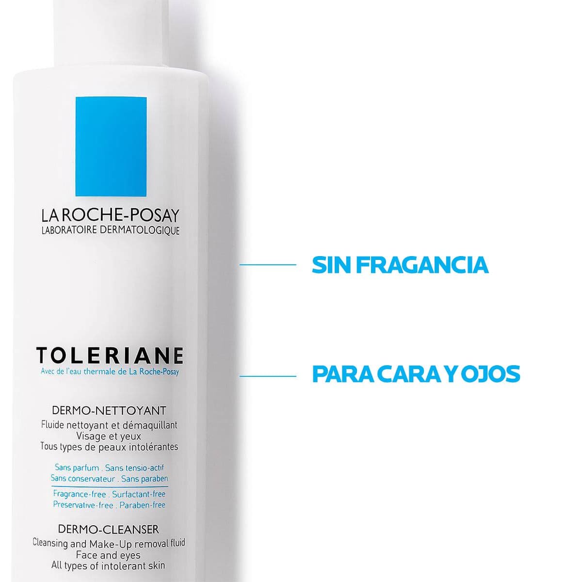 La Roche-Posay. Toleriane Dermallergo Dermolimpiador. Desmaquillante y limpiador facial. 200ml