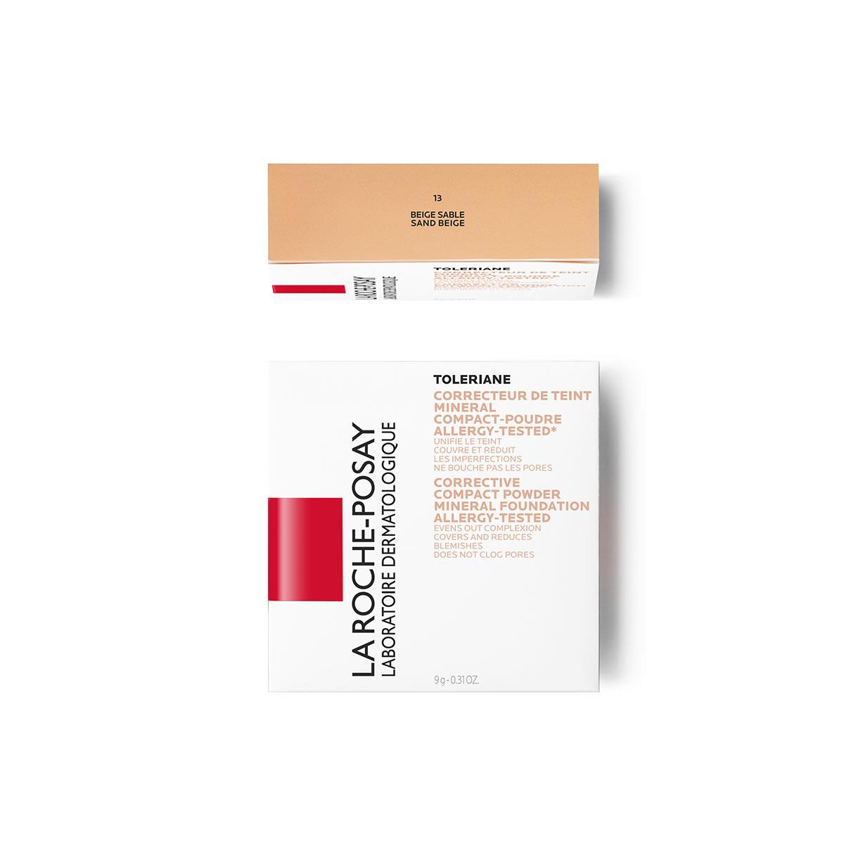 La Roche-Posay. Toleriane Polvo Compacto. Tono 13 Sand Beige. Maquillaje corrector. 9.5g