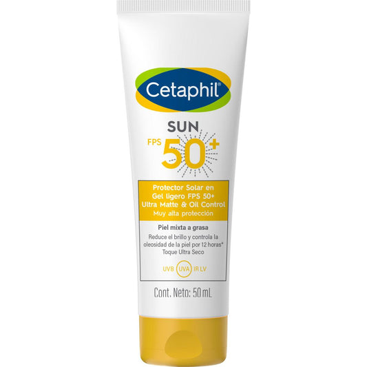 Cetaphil. Sun Oil Control. Protector solar en gel ligero ultra matte oil. FPS50+. 50ml